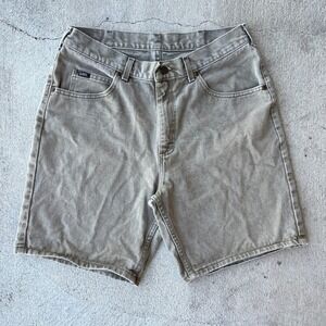 VTG 90s Lee denim shorts tan grey made in USA size 30 waist